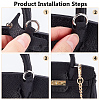 8Pcs 4 Colors PU Leather Undamaged Bag Triangle Buckle Connector FIND-WR0010-76-3