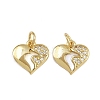 Brass Micro Pave Cubic Zirconia Pendants ZIRC-I367-01G-02-1