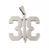 Non-Tarnish 201 Stainless Steel Pendants LS-STAS-D190-17P-1