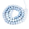 Anti-Tarnish Electroplate Rondelle Glass Beads Strands LS-EGLA-T021-8mm-17-02-3