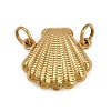 304 Stainless Steel Shell Shaped Connector Charms STAS-P407-03A-G-1