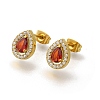 Ion Plating(IP) 304 Stainless Steel Stud Earrings EJEW-H018-01G-02-2