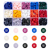 450Pcs 15 Styles Resin Buttons RESI-TA0004-13-1