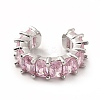 Cubic Zirconia Tennis Cuff Earrings LS-EJEW-K093-09P-04-2