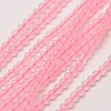 Natural Rose Quartz Round Bead Strands LS-G-A130-3mm-13-1