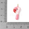 Brass Enamel Pendants KK-E093-03G-P-02-3