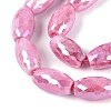 Anti-Tarnish Electroplate Glass Beads Strands EGLA-Q130-02A-12-3