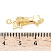 Brass Micro Pave Clear Cubic Zirconia Interlocking Clasps KK-U059-01G-3