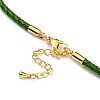 Leather Braided Cord Link Bracelets MAK-K022-01G-11-3