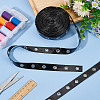 9 Yards Imitation Leather Ribbon with Platinum Plated Alloy Eyelets OCOR-AR0001-64A-3
