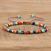 Natural & Synthetic Gemstone Beaded Braided Bracelets QH4784-1-1