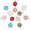 12Pcs 6 Style Natural & Synthetic Mixed Gemstone Pendants G-NB0002-33-1