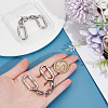 2Pcs 304 Stainless Steel Oval Link Bag Extender Chains AJEW-UN0001-74-4