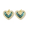 Brass Micro Pave Cubic Zirconia Pendants KK-A197-07G-1