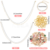 Christmas Theme DIY 304 Stainless Steel Chains Bracelet/Neckalces Making Kits DIY-SP0006-04-2