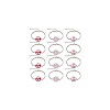 12Pcs 3 Colors Word HOPE Glass Link Bracelets BJEW-NB0001-12-7