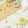 2 Rolls 2 Styles Polyester Bees Printed Grosgrain Ribbons SRIB-CY0001-10-7