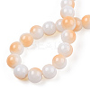 Two Tone Opaque Baking Paint Glass Beads Strands DGLA-Q027-8mm-01-4