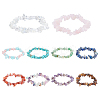 10Pcs 10 Style Unisex Natural & Synthetic Chip Gemstone Beaded Stretch Bracelets BJEW-GA0001-02-1