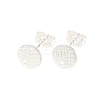 304 Stainless Steel Ear Stud Findings STAS-O119-14B-S-1