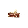 West Cowboy Brass Enamel Pendants KK-A268-04B-G-1