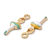 Rack Plating Alloy Enamel Pendant ENAM-Q449-02LG-01-3