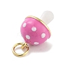 Real 18K Gold Plated Rack Plating Brass Enamel Charms KK-M293-24G-01-2