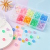 200Pcs 10 Colors Transparent & Luminous Plastic Beads KY-YW0001-50-5