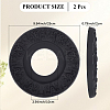 2Pcs Round Ring Imitation Leather Chandelier Base FIND-CN0002-09A-2