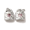Brass Micro Pave Cubic Zirconia Pendants KK-H461-06P-01-1