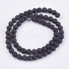 Natural Lava Rock Stone Bead Strands X-G-R193-18-6mm-2