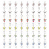 48Pcs 6 Colors Transparent Electroplate Glass Pendant Decorations HJEW-CA00071-1