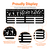Word She Leaves A Little Sparkle Wherever She Goes Fashion Iron Medal Hanger Holder Display Wall Rack ODIS-WH0021-322-5