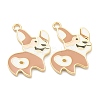 Brass Enamel Pendants KK-J278-41G-1