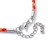 Polyester Cord Braided Bracelet Makings MAK-Z003-01P-33-3