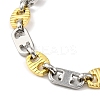 201 Stainless Steel Oval Links Chain Necklace NJEW-F22-39P-GP-3