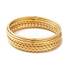 7Pcs PVD Vacuum Plating 304 Stainless Steel Ring Bangles Set for Women BJEW-A011-14C-G-1