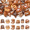 24Pcs 6 Styles Coffee Theme Opaque Resin Pendants RESI-YW0006-18-1