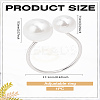 1Pc Resin Imitation Pearl Finger Rings RJEW-LP0002-18S-2