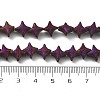 Electroplated Natural Lava Rock Beads Strands G-A251-C01-01F-4