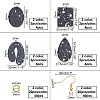 Big Dangle Earrings DIY Making Kit DIY-OC0007-94-2