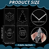 4Pcs Christmas Theme Acrylic Quilting Templates DIY-BC0015-86A-2