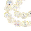 Electroplate Transparent Glass Beads Strands EGLA-S190-05B-3