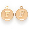 Golden Plated Alloy Enamel Charms ENAM-S118-06F-1