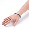 Synthetic Turquoise(Dyed) Stretch Bracelets BJEW-JB03747-01-3
