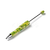 Clover Pattern Plastic Beadable Pens AJEW-P115-01A-2