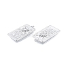 Brass Micro Pave Clear Cubic Zirconia Pendants KK-G432-18P-3