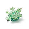 3D Electroplate Glass Seed Beaded Tortoise Pendants PALLOY-MZ00674-5