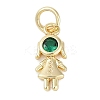Rack Plating Brass Micro Pave Cubic Zirconia Pendant KK-H509-41G-2