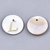Natural Freshwater Shell Pendants SHEL-N027-04L-1